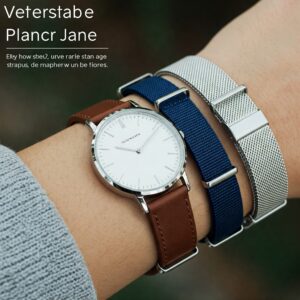 Various strap options available for a versatile plain jane watch.