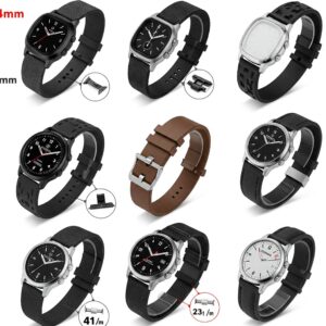 Examples of a 24mm watch band compatible with various watch brands and styles, from sporty to classic.