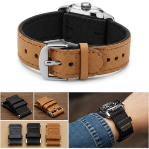 Adjustable canvas watch strap ensuring a perfect fit on any wrist. 