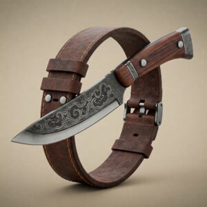 Adjustable machete watch bands providing a perfect fit for any wrist size. 
