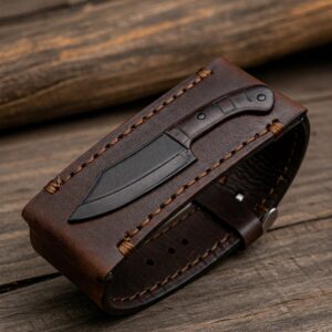 Premium leather machete watch bands with a rugged yet sophisticated look.