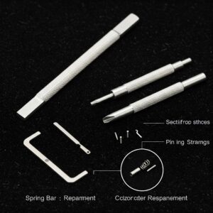Essential tools needed for a citizen watch band replacement, such as a spring bar tool and pin pusher.