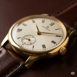 A charming vintage gold plated watch, showcasing timeless design and classic appeal.
