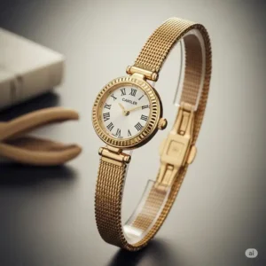 Classic vintage gold watch for women, ideal for adding a touch of sophistication to any outfit.