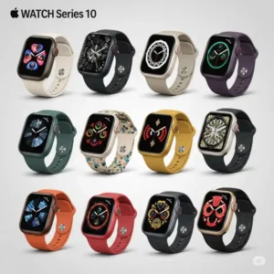 Collection of **apple watch 10 case**s displayed in various vibrant colors, offering diverse style choices.

