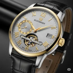 Elegant men's watch featuring a sophisticated watch gold and silver design, perfect for formal occasions.