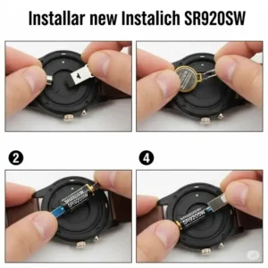 A step-by-step guide for a successful watch battery replacement sr920sw, focusing on correct installation.