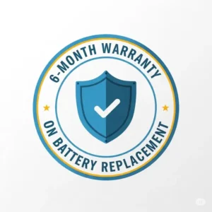 "Symbol representing a warranty or guarantee on professional wrist watch battery replacement, providing peace of mind regarding the wrist watch battery replacement cost."