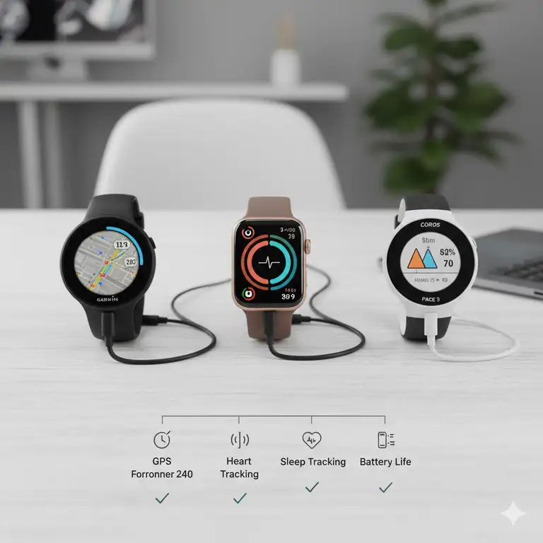 A side-by-side comparison of various fitness trackers and smartwatches, highlighting alternatives to fitbit for tracking health and activity.