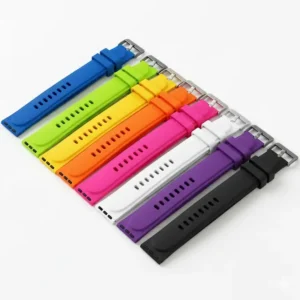 A shot of a flexible, braided solo loop galaxy watch 3 45mm bands in a vibrant design.