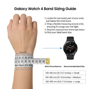  A lifestyle shot of a person wearing a Galaxy Watch 4 with a unique watch band, showcasing how it complements different outfits and activities.