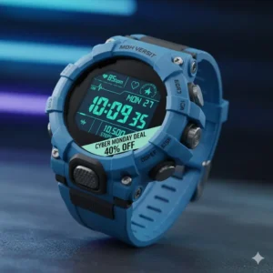 A bright, durable digital watch perfect for sports and fitness, featured in this year's top cyber monday watch deals.