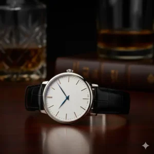 Elegant, thin-cased best American made watches with a polished finish, ideal for formal occasions.