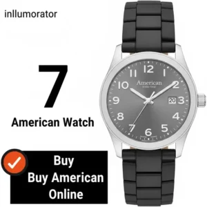 E-commerce checkout screen showing the final price for an American watch with free shipping and no sales tax.