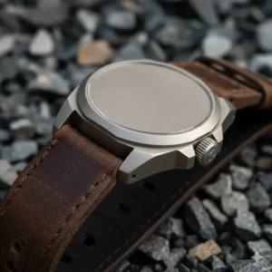 Rugged titanium case and sapphire crystal of a durable best field watches for men 2025.