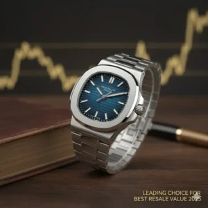 A Patek Philippe Nautilus, highly sought after in the market, making it one of the watches with best resale value 2025.