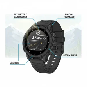 Detailed view of ABC sensors (Altimeter, Barometer, Compass) on the best watches for hiking and outdoor adventures.