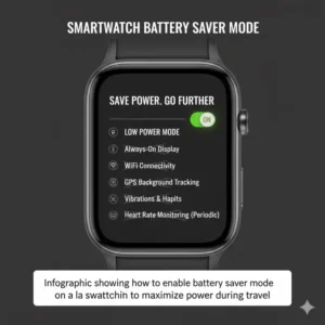 A step-by-step visual guide on how to configure settings for the best smartwatches with long battery life.