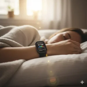 Advanced sleep tracking and recovery score metrics shown on the best smartwatches for fitness tracking.