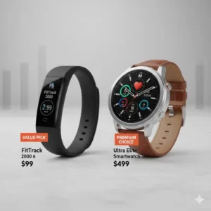 A side-by-side comparison of affordable and premium models of the best smartwatches for fitness tracking.