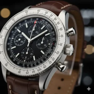 High-contrast luminous dial for night flight legibility in the best watches for pilots.