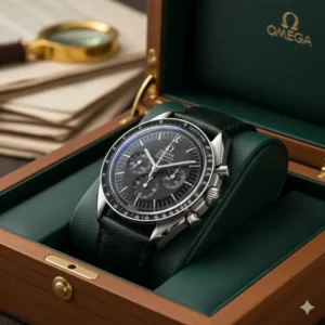 A vintage Calibre 321 model showing how historical rarity drives omega speedmaster investment potential.