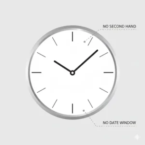 Detailed diagram showing why these are the best watches for minimalists including the lack of a second hand.