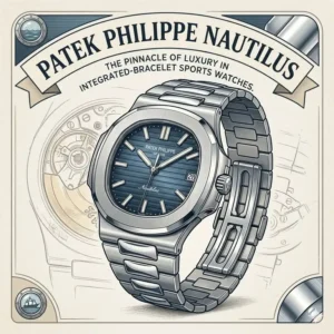 Illustration of the Patek Philippe Nautilus, a leader among the most iconic luxury watches of all time.