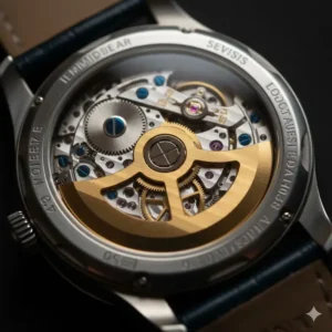 A close-up of a Swiss automatic movement found in many of the best entry-level luxury watches.