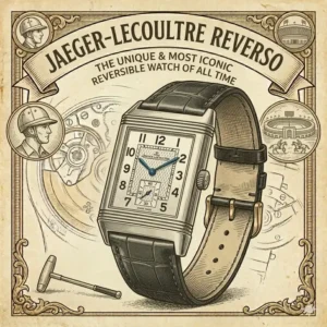 The Jaeger-LeCoultre Reverso with its reversible case, one of the most iconic luxury watches of all time.