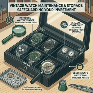Proper climate-controlled storage and maintenance tools for those who decide should you invest in vintage watches as tangible assets.