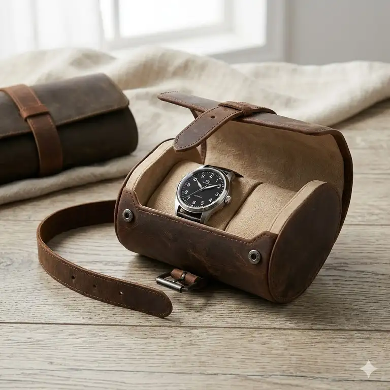 A professional collection featuring the best watch travel cases and rolls in various styles including leather rolls and protective hard cases.