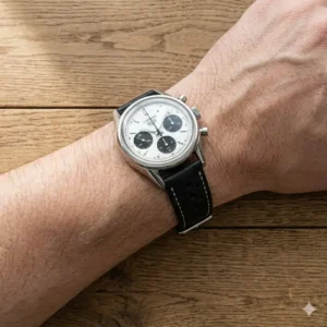 Racing-style perforated rally strap from our list of best leather watch straps 2025.