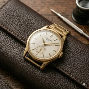 Classic Patek Philippe Calatrava in gold, recognized as one of the top vintage watch models to collect.
