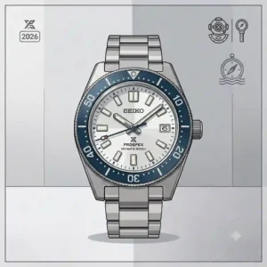 A detailed close-up of the new seiko releases 2026 Prospex automatic diver.