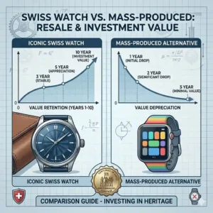 A chart of resale value and investment growth showing why swiss watches are considered the best.