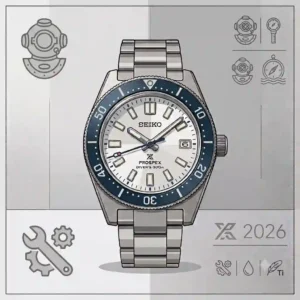 A detailed vector chart summarizing the new seiko releases 2026 Prospex diver's watch.